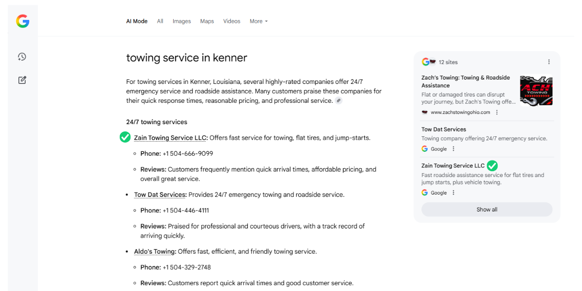 Client result 5 - AI & Google Search ranking improvement