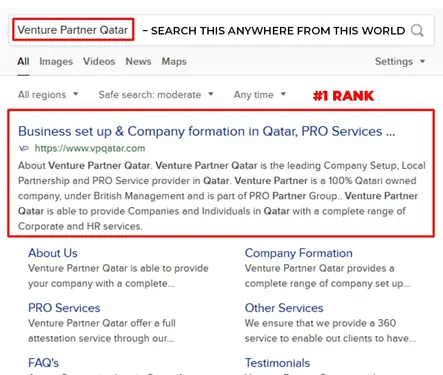 #1 Rank – Venture Partner Qatar