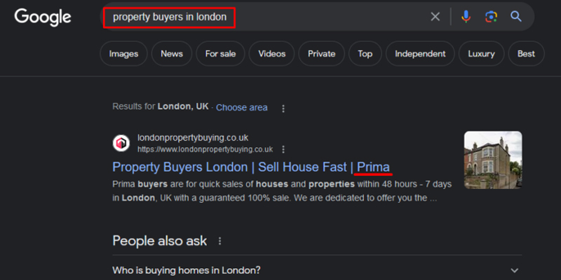 Our First Rank SEO Service Resulted in London